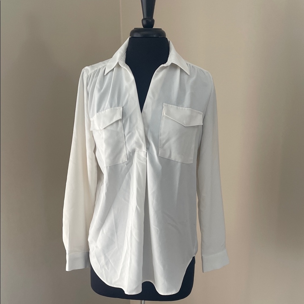 Ann Taylor Factory White Tunic Top